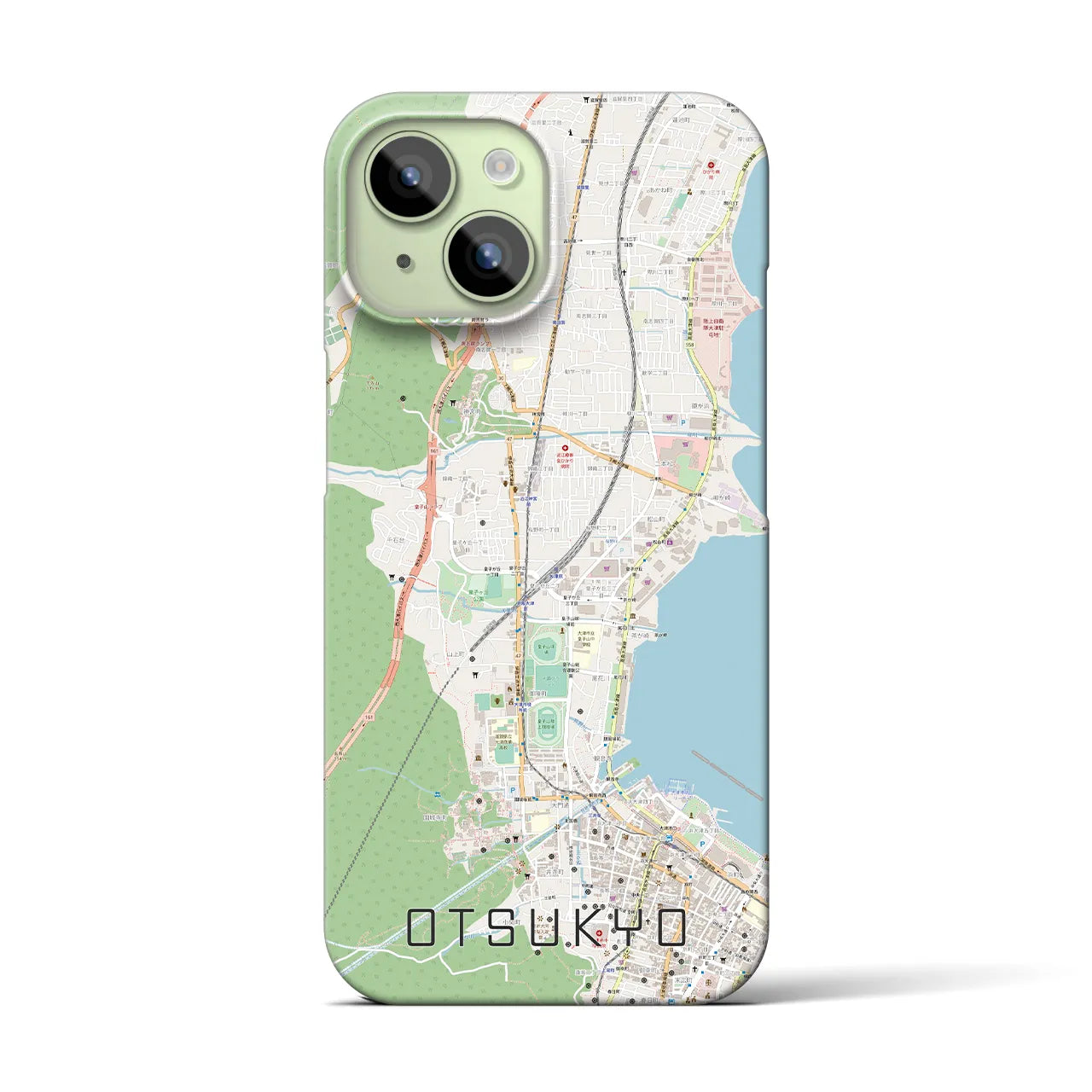 【大津京(滋賀県)】地図柄iPhoneケース(バックカバータイプ)