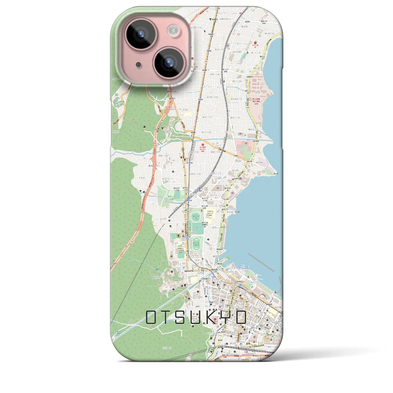 【大津京(滋賀県)】地図柄iPhoneケース(バックカバータイプ)