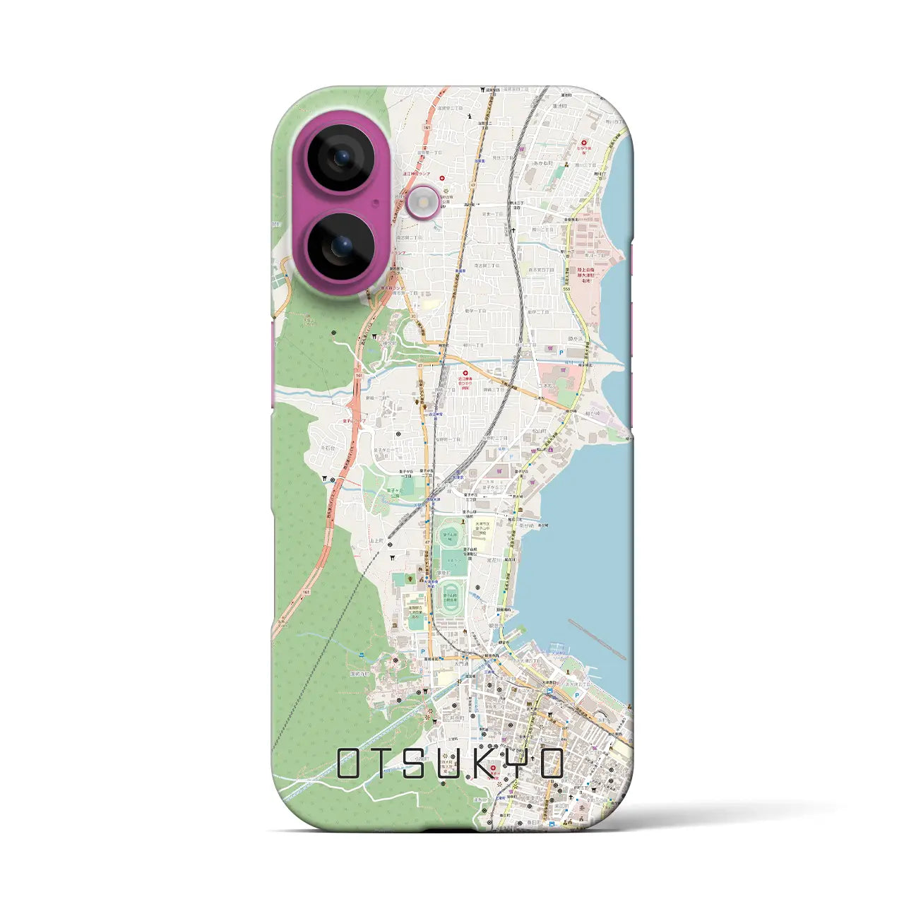 【大津京(滋賀県)】地図柄iPhoneケース(バックカバータイプ)
