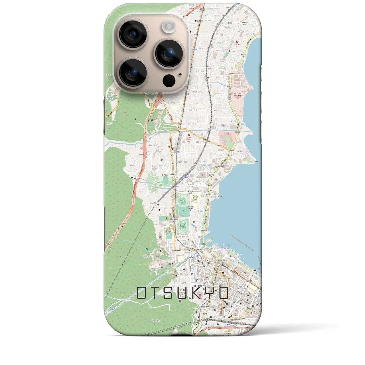 【大津京(滋賀県)】地図柄iPhoneケース(バックカバータイプ)