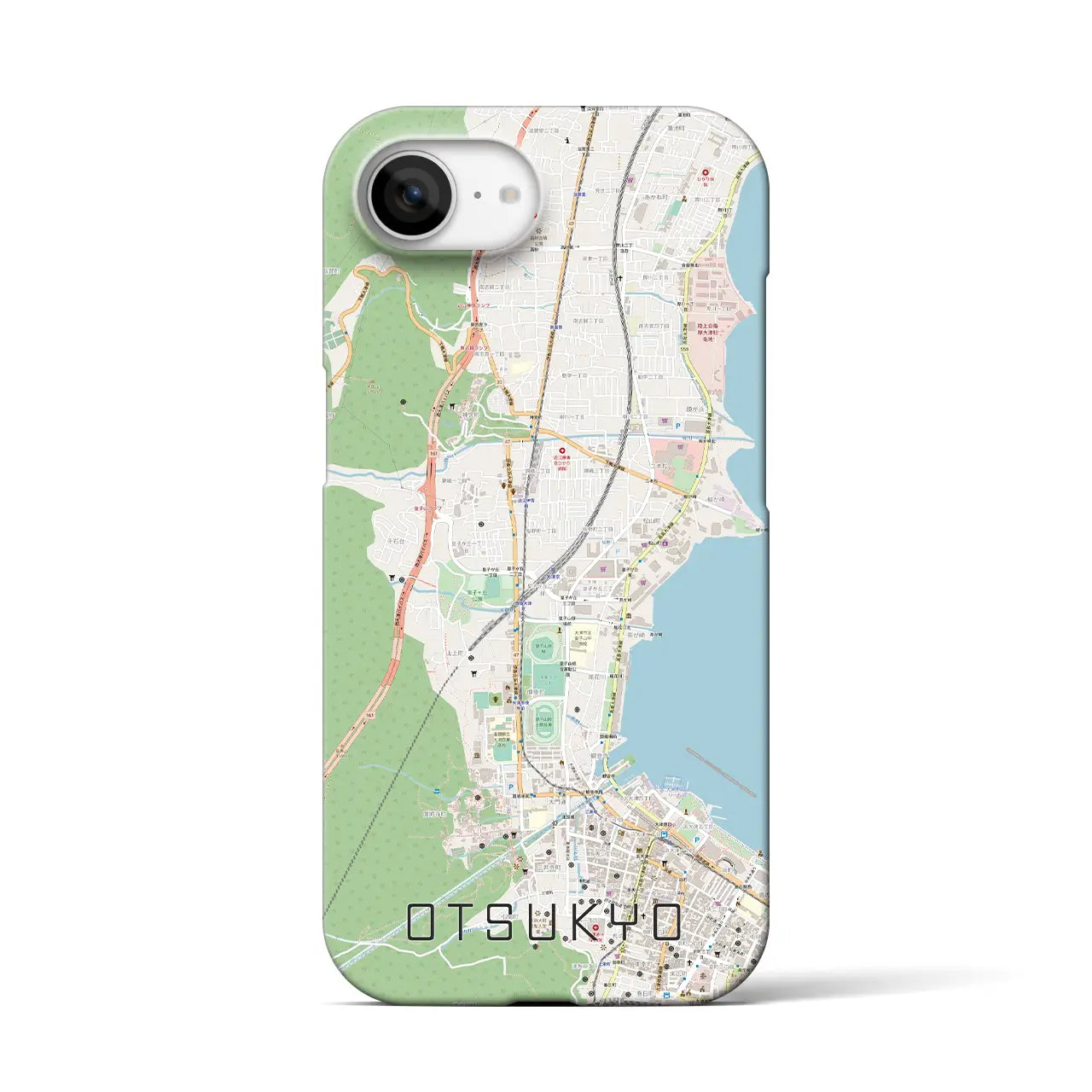 【大津京(滋賀県)】地図柄iPhoneケース(バックカバータイプ)