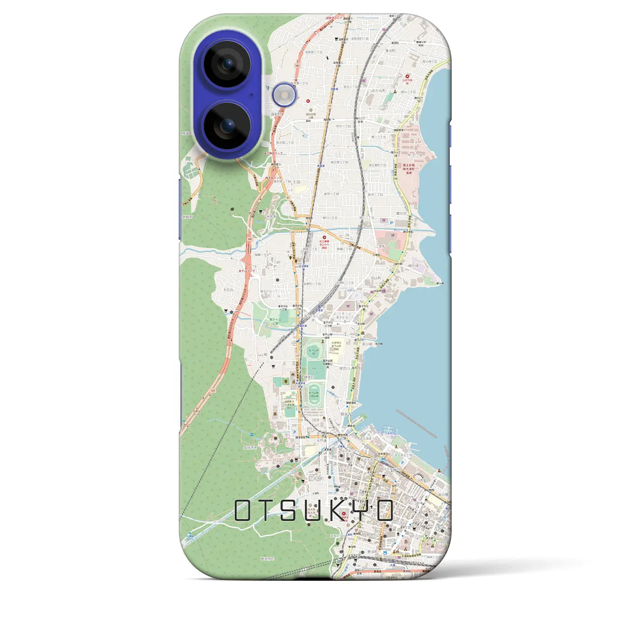 【大津京(滋賀県)】地図柄iPhoneケース(バックカバータイプ)