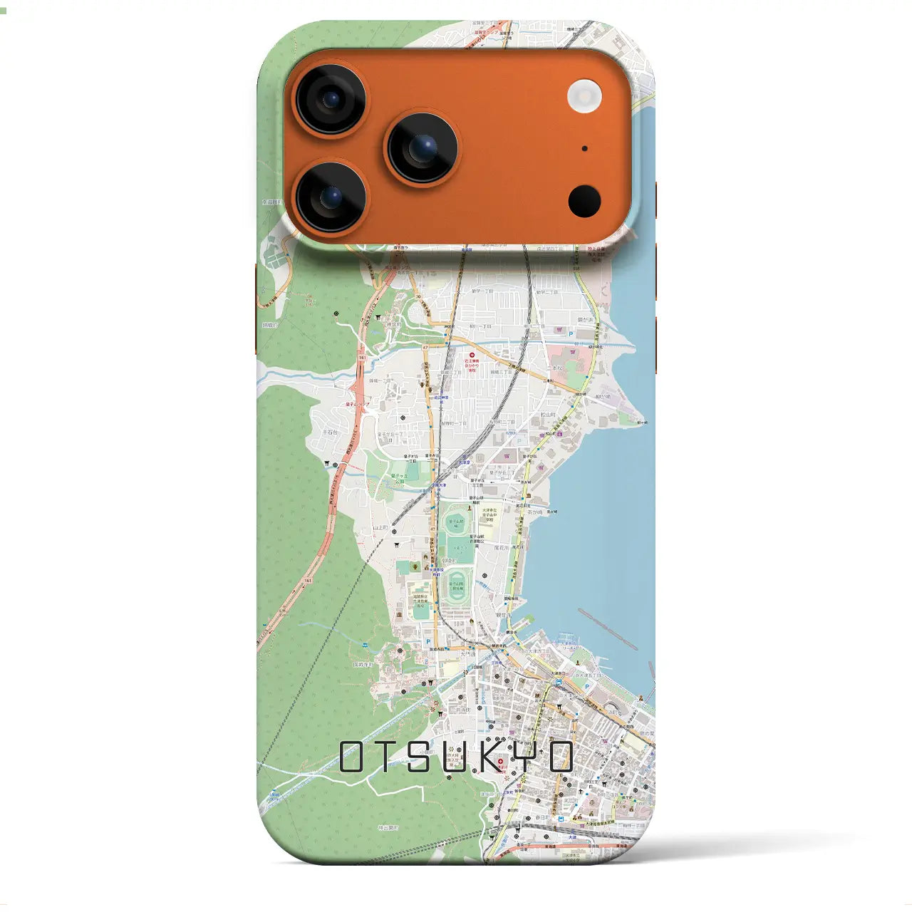 【大津京(滋賀県)】地図柄iPhoneケース(バックカバータイプ)