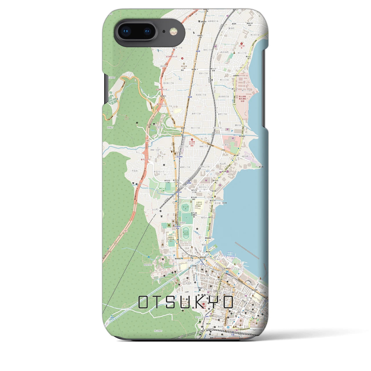 【大津京(滋賀県)】地図柄iPhoneケース(バックカバータイプ)