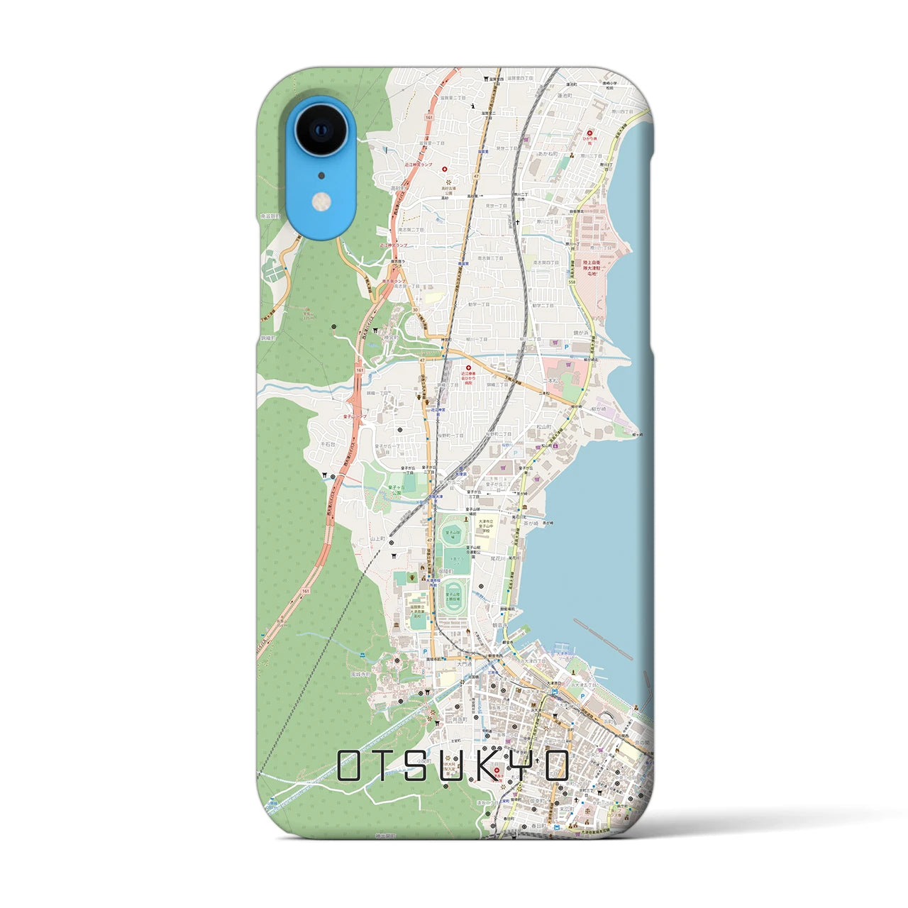 【大津京(滋賀県)】地図柄iPhoneケース(バックカバータイプ)