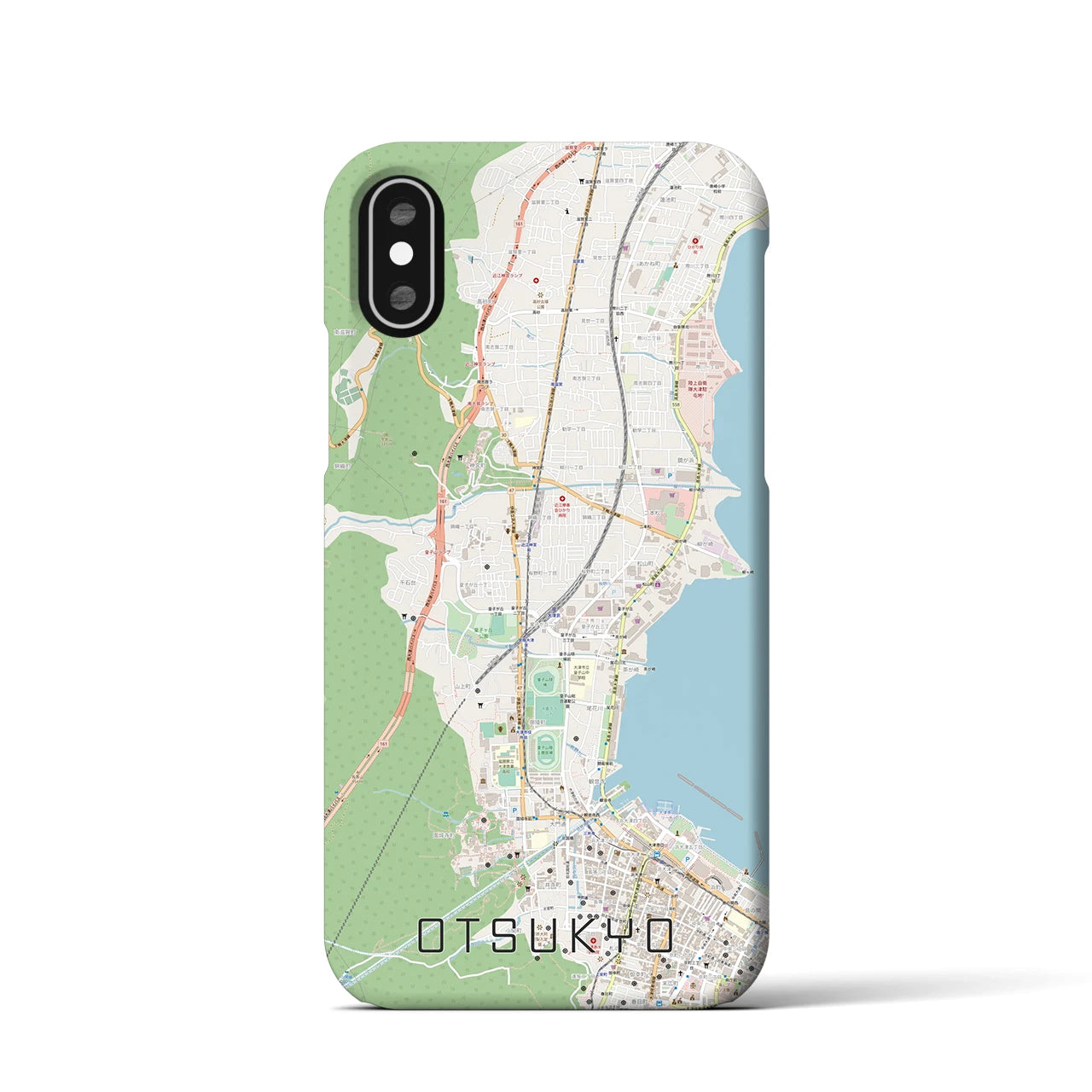 【大津京(滋賀県)】地図柄iPhoneケース(バックカバータイプ)