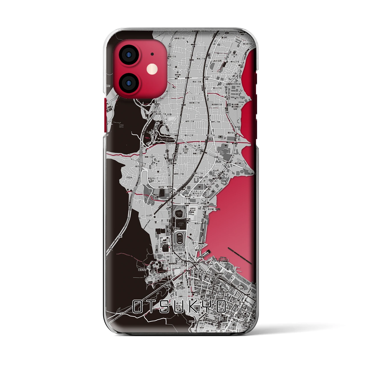 【大津京(滋賀県)】地図柄iPhoneケース(クリアタイプ)