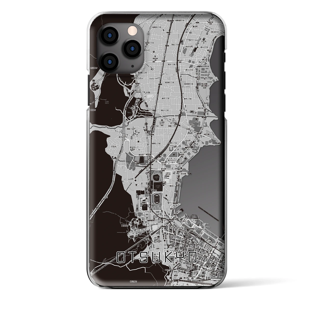 【大津京(滋賀県)】地図柄iPhoneケース(クリアタイプ)