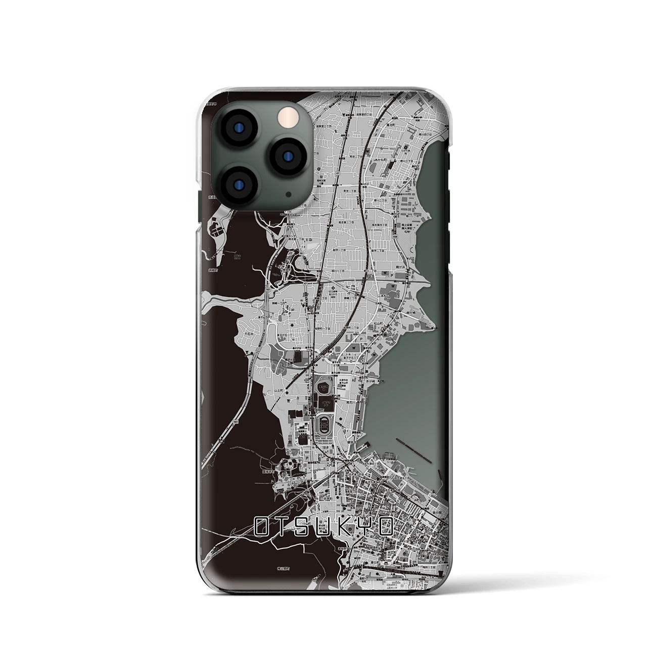 【大津京(滋賀県)】地図柄iPhoneケース(クリアタイプ)