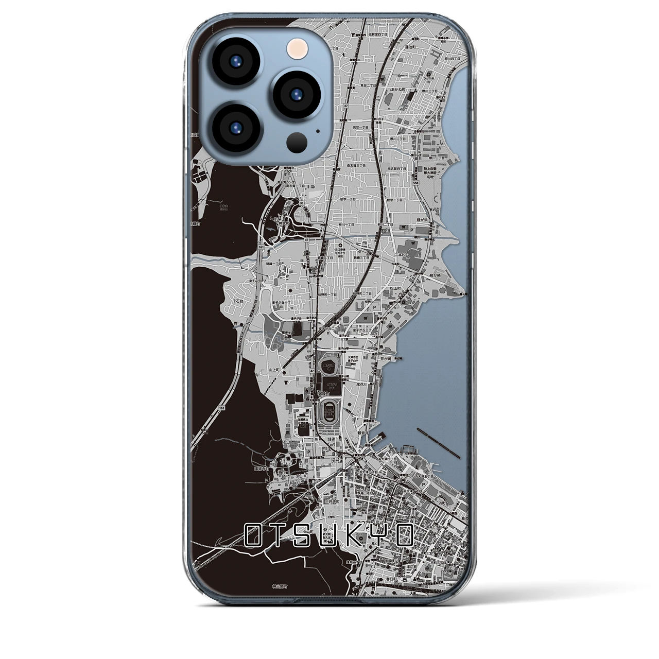 【大津京(滋賀県)】地図柄iPhoneケース(クリアタイプ)