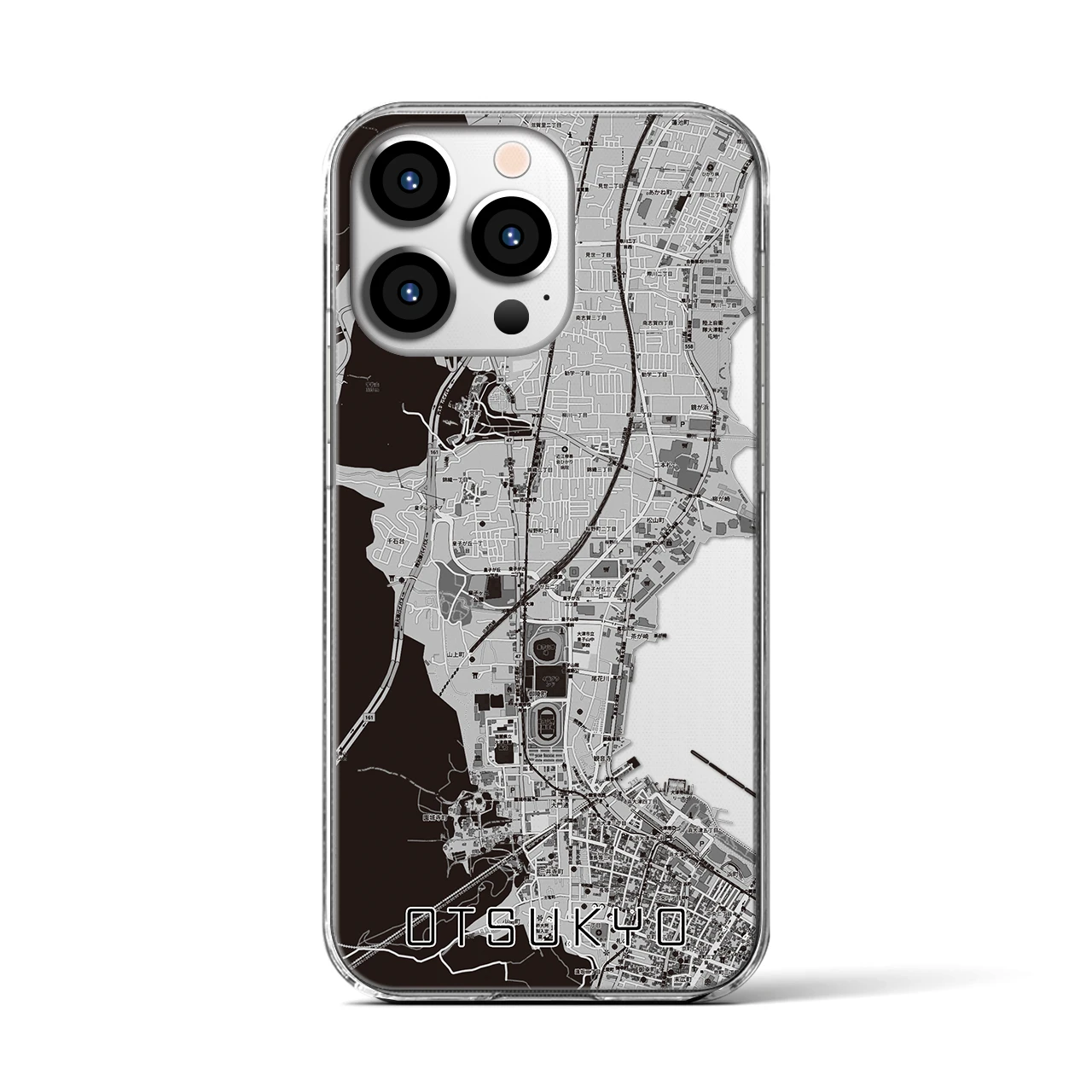 【大津京(滋賀県)】地図柄iPhoneケース(クリアタイプ)