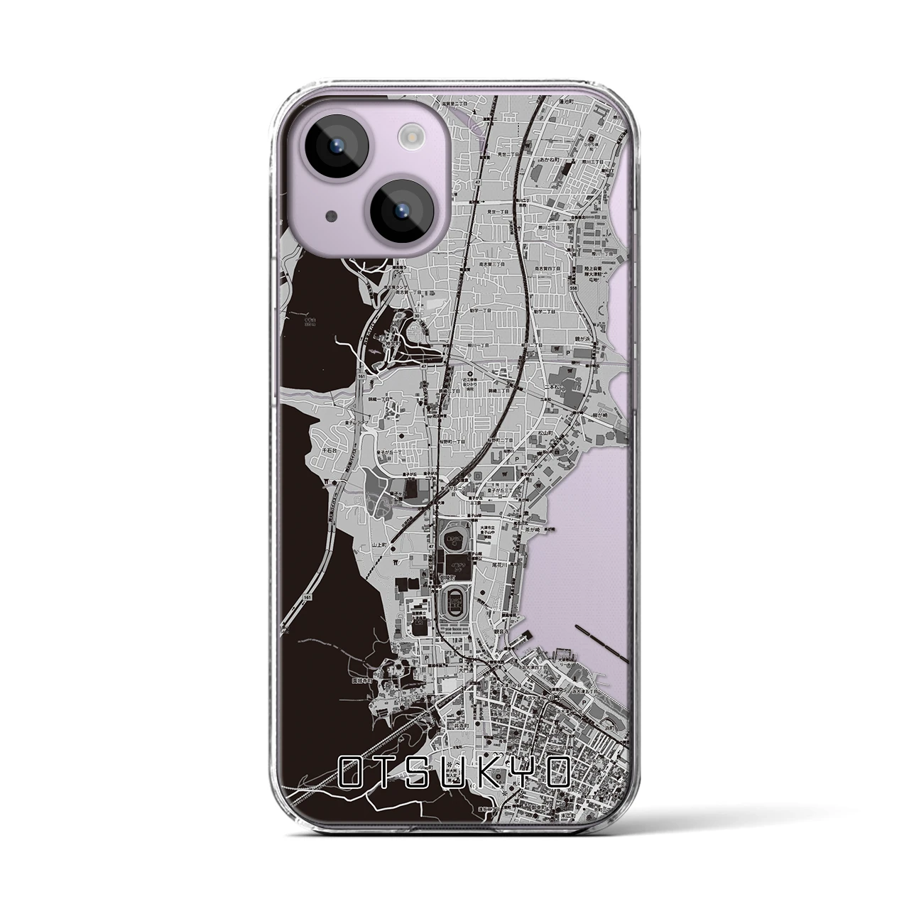 【大津京(滋賀県)】地図柄iPhoneケース(クリアタイプ)