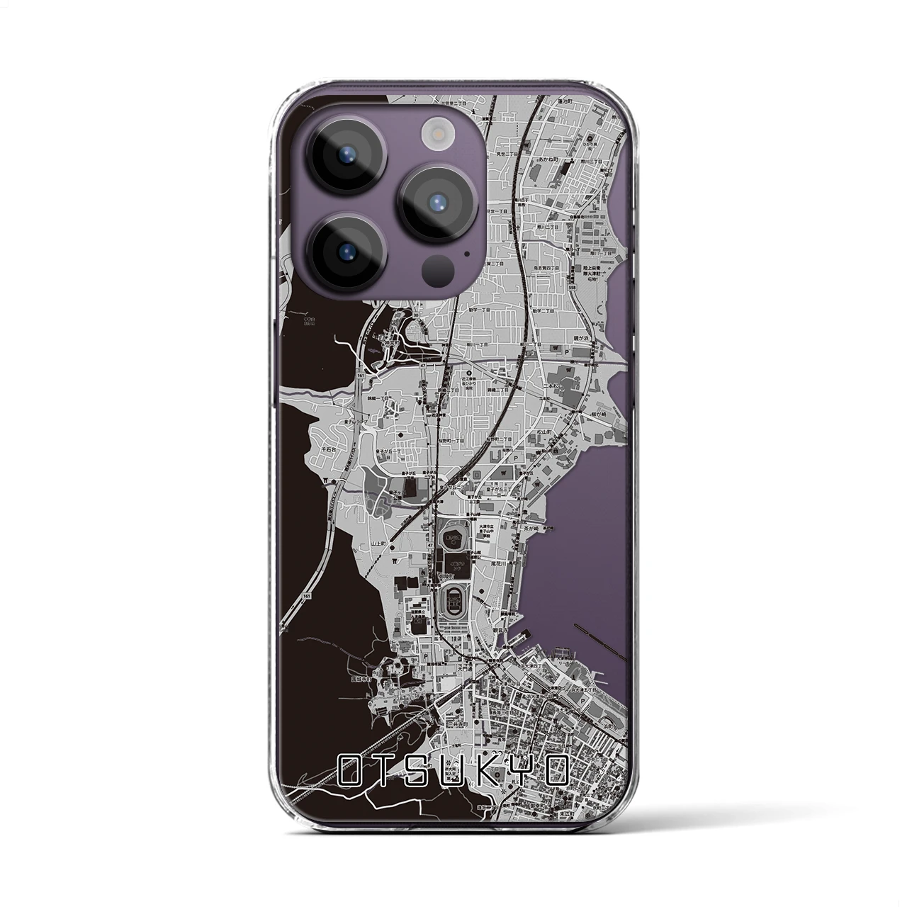 【大津京(滋賀県)】地図柄iPhoneケース(クリアタイプ)