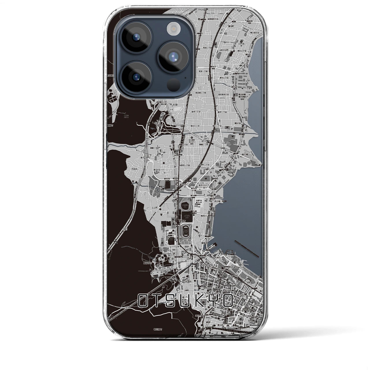 【大津京(滋賀県)】地図柄iPhoneケース(クリアタイプ)