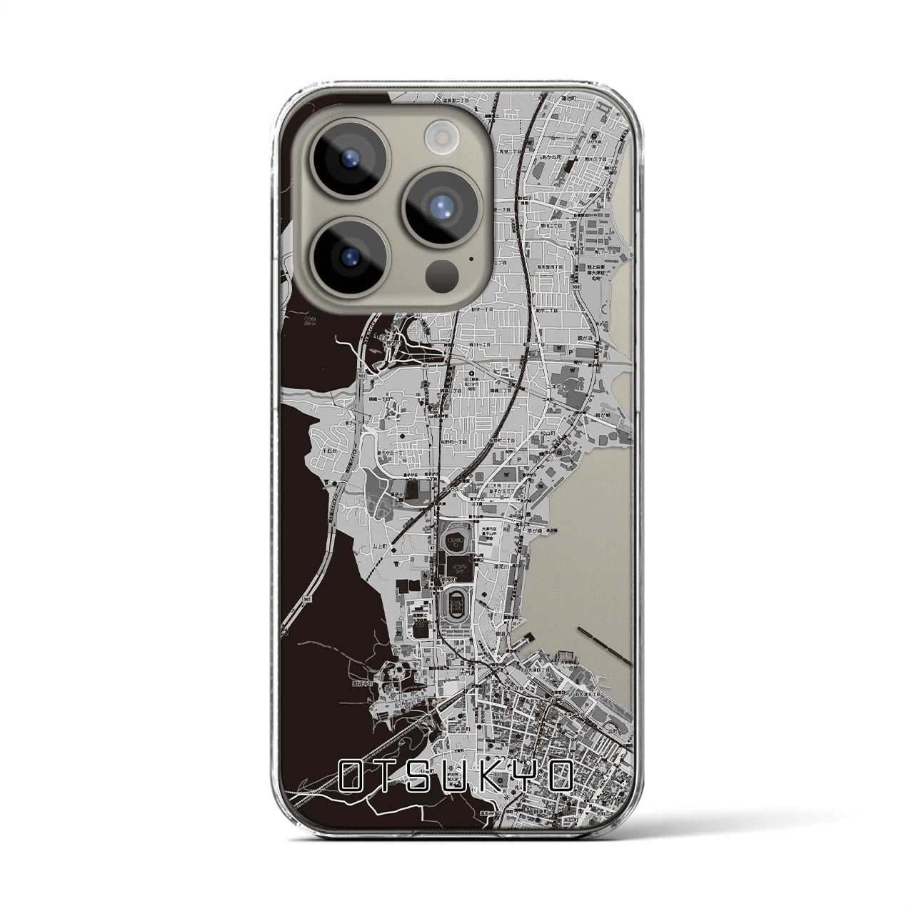 【大津京(滋賀県)】地図柄iPhoneケース(クリアタイプ)