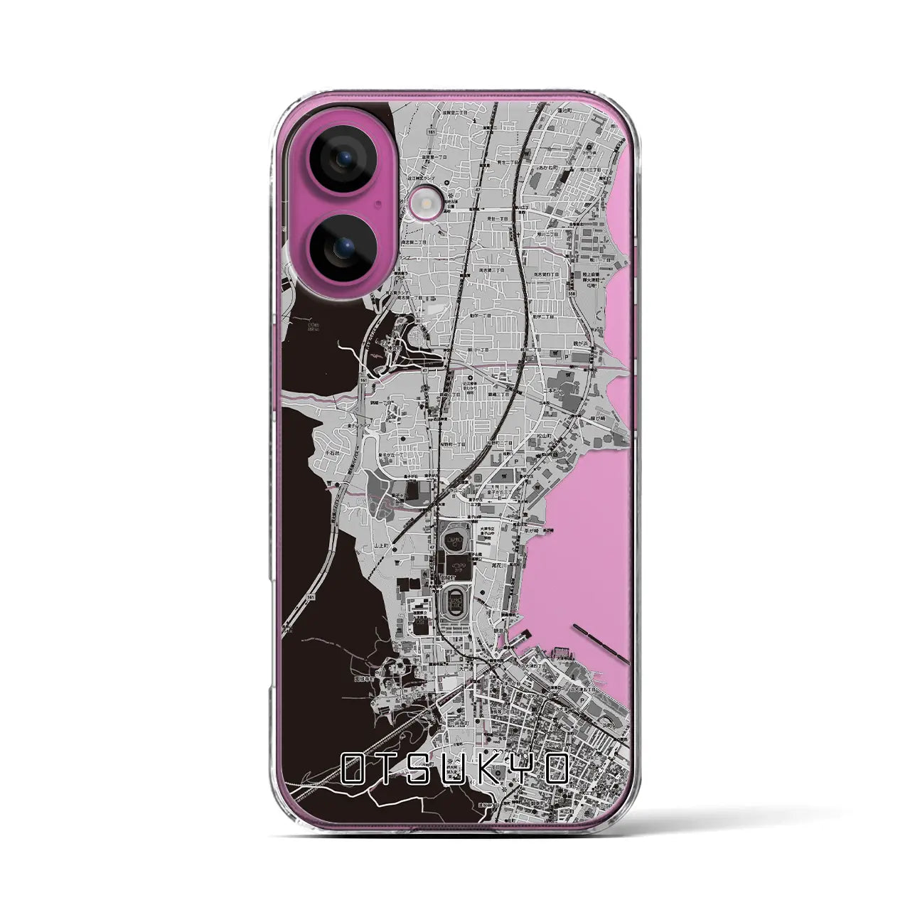 【大津京(滋賀県)】地図柄iPhoneケース(クリアタイプ)