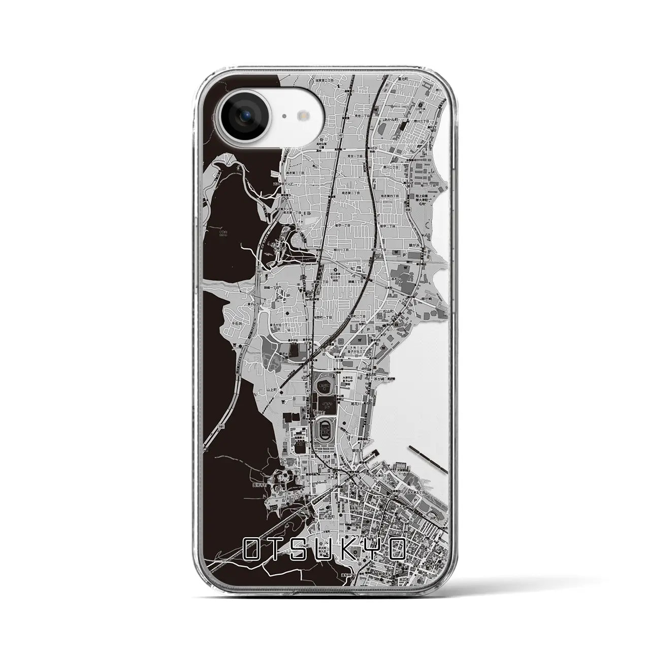 【大津京(滋賀県)】地図柄iPhoneケース(クリアタイプ)