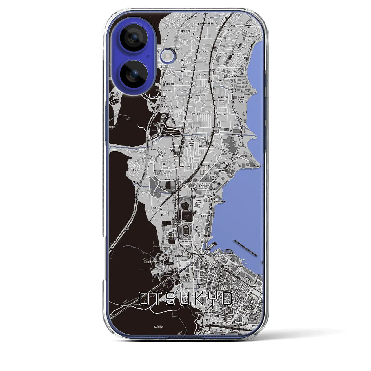 【大津京(滋賀県)】地図柄iPhoneケース(クリアタイプ)