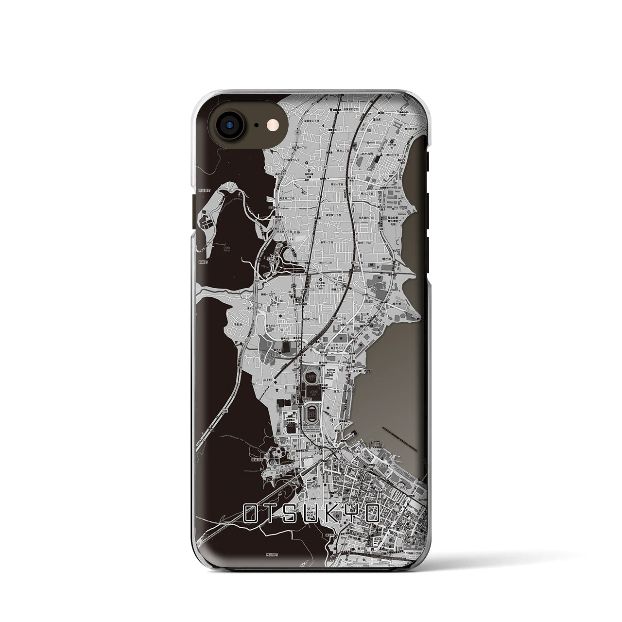 【大津京(滋賀県)】地図柄iPhoneケース(クリアタイプ)