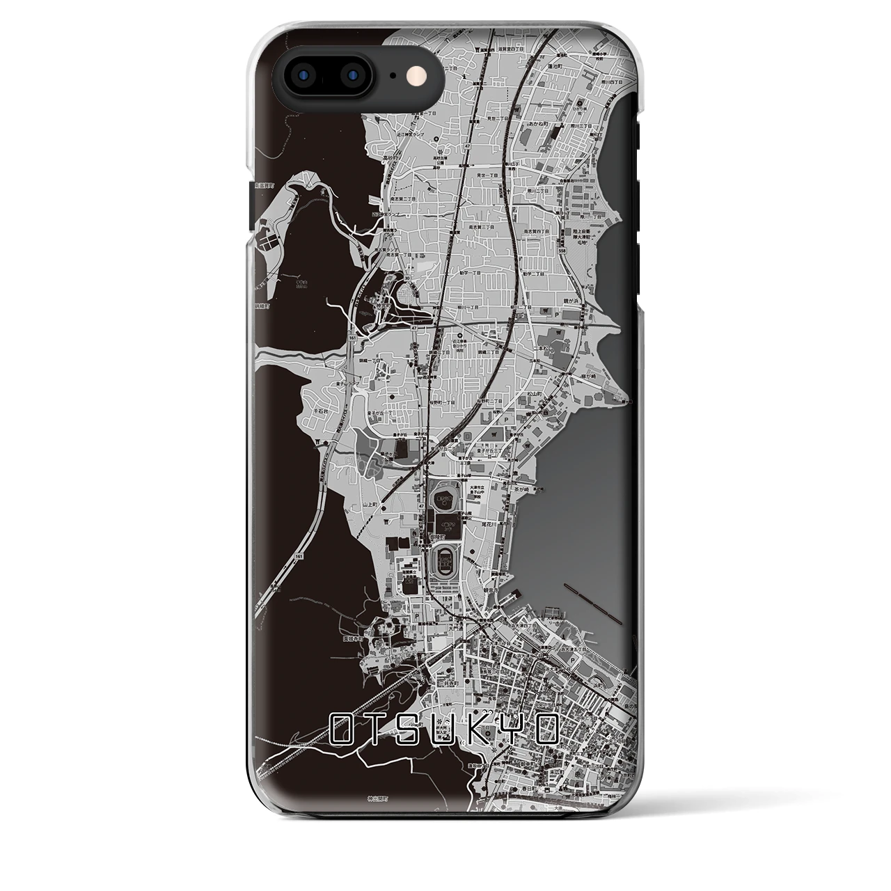 【大津京(滋賀県)】地図柄iPhoneケース(クリアタイプ)