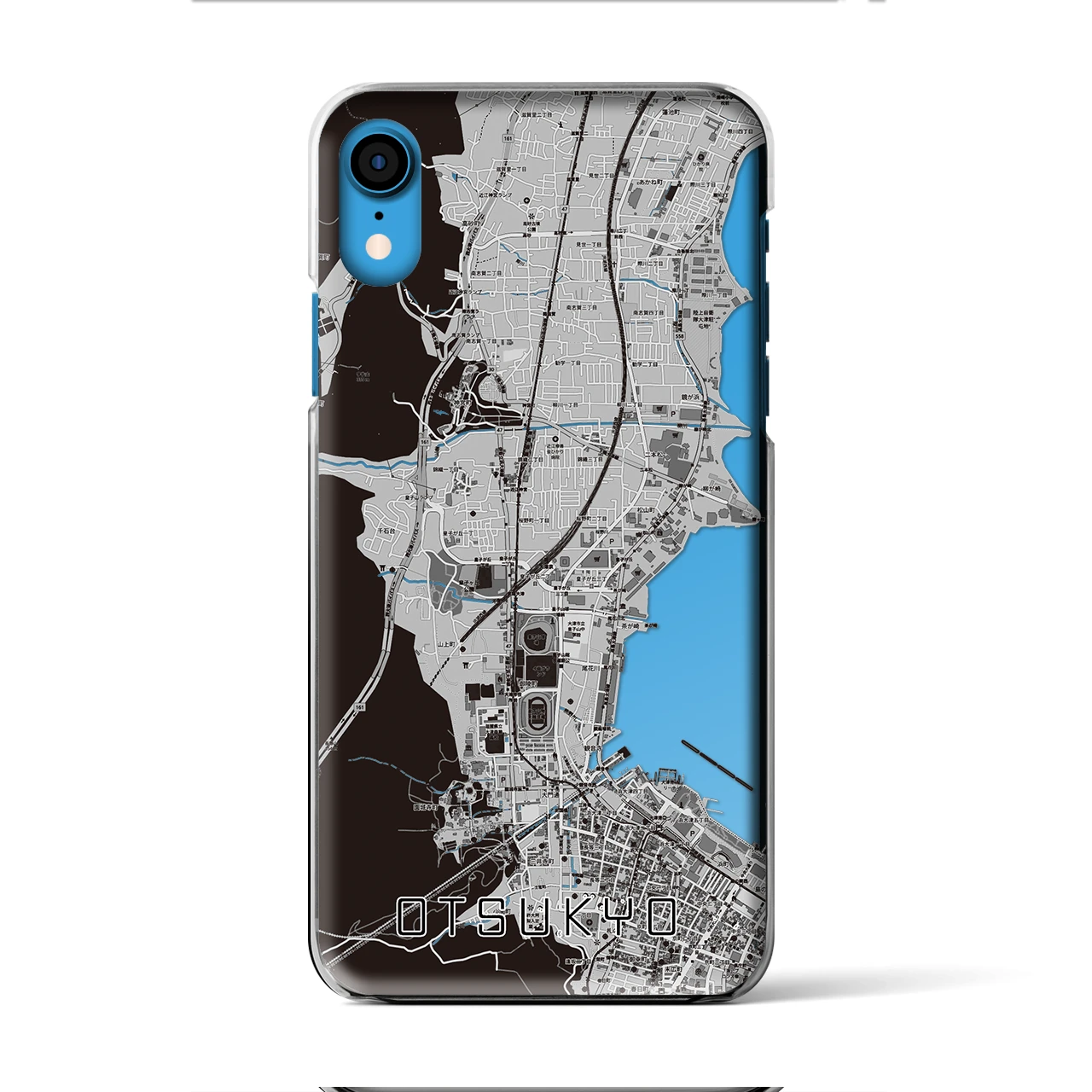 【大津京(滋賀県)】地図柄iPhoneケース(クリアタイプ)