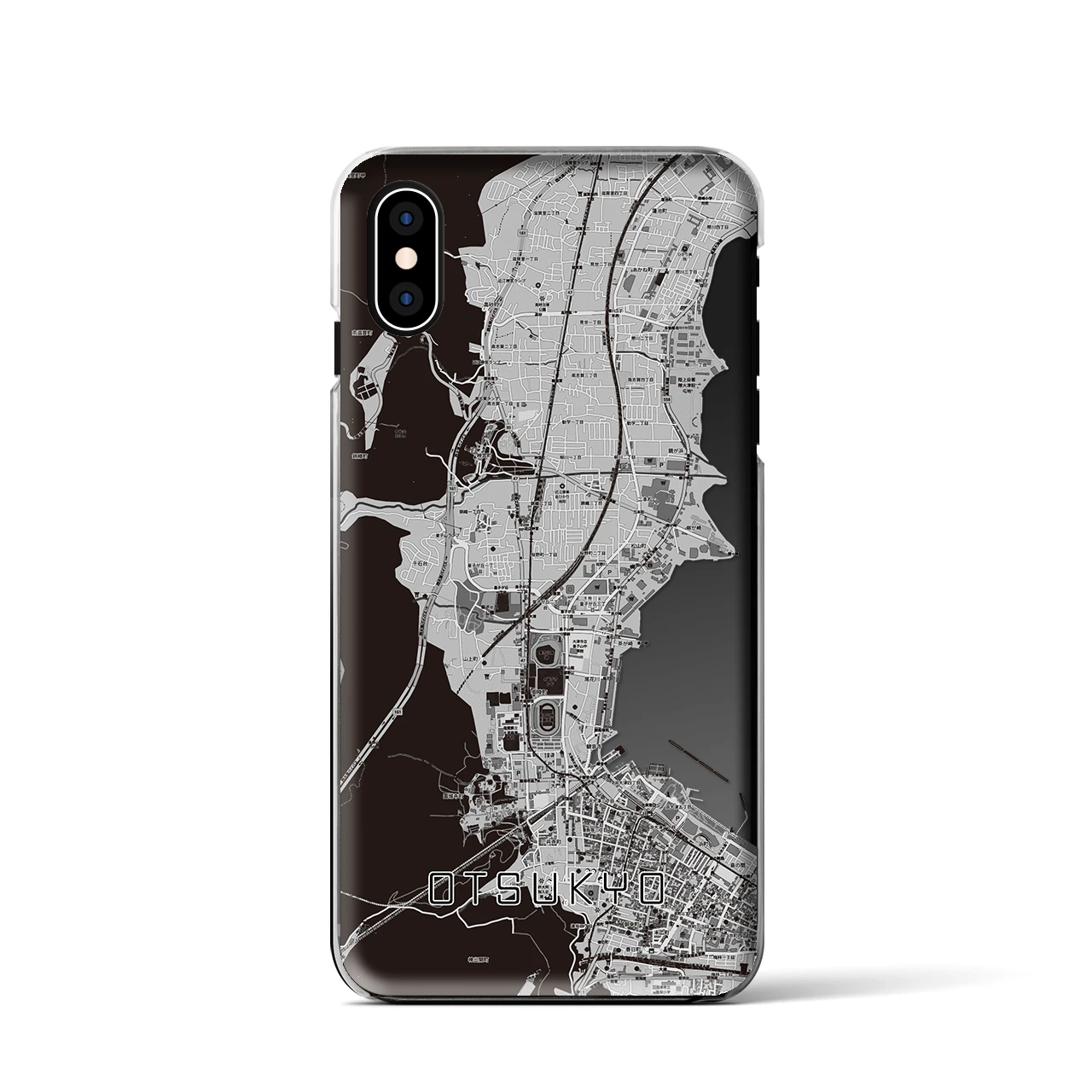 【大津京(滋賀県)】地図柄iPhoneケース(クリアタイプ)