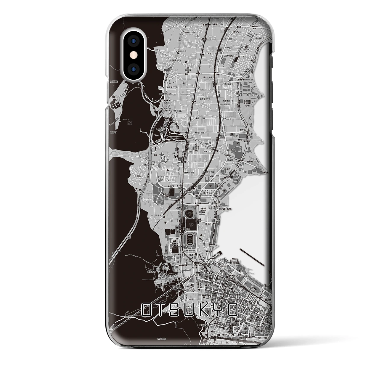 【大津京(滋賀県)】地図柄iPhoneケース(クリアタイプ)