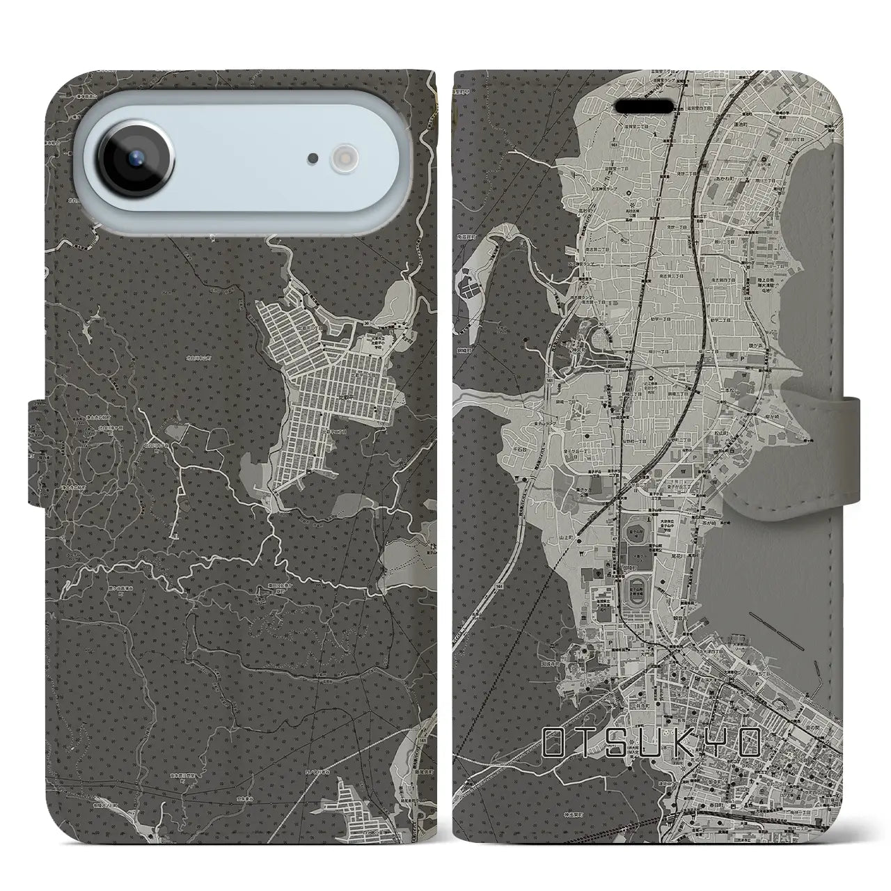 【大津京(滋賀県)】地図柄iPhoneケース(手帳タイプ)