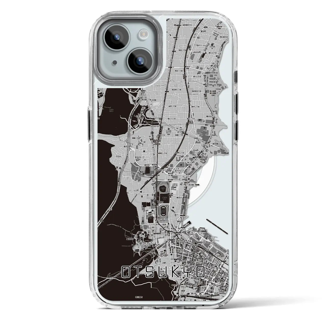【大津京(滋賀県)】地図柄iPhoneケース(MagSafeタイプ)