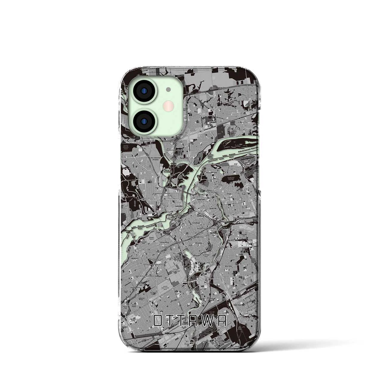 【オタワ(カナダ)】地図柄iPhoneケース(クリアタイプ)