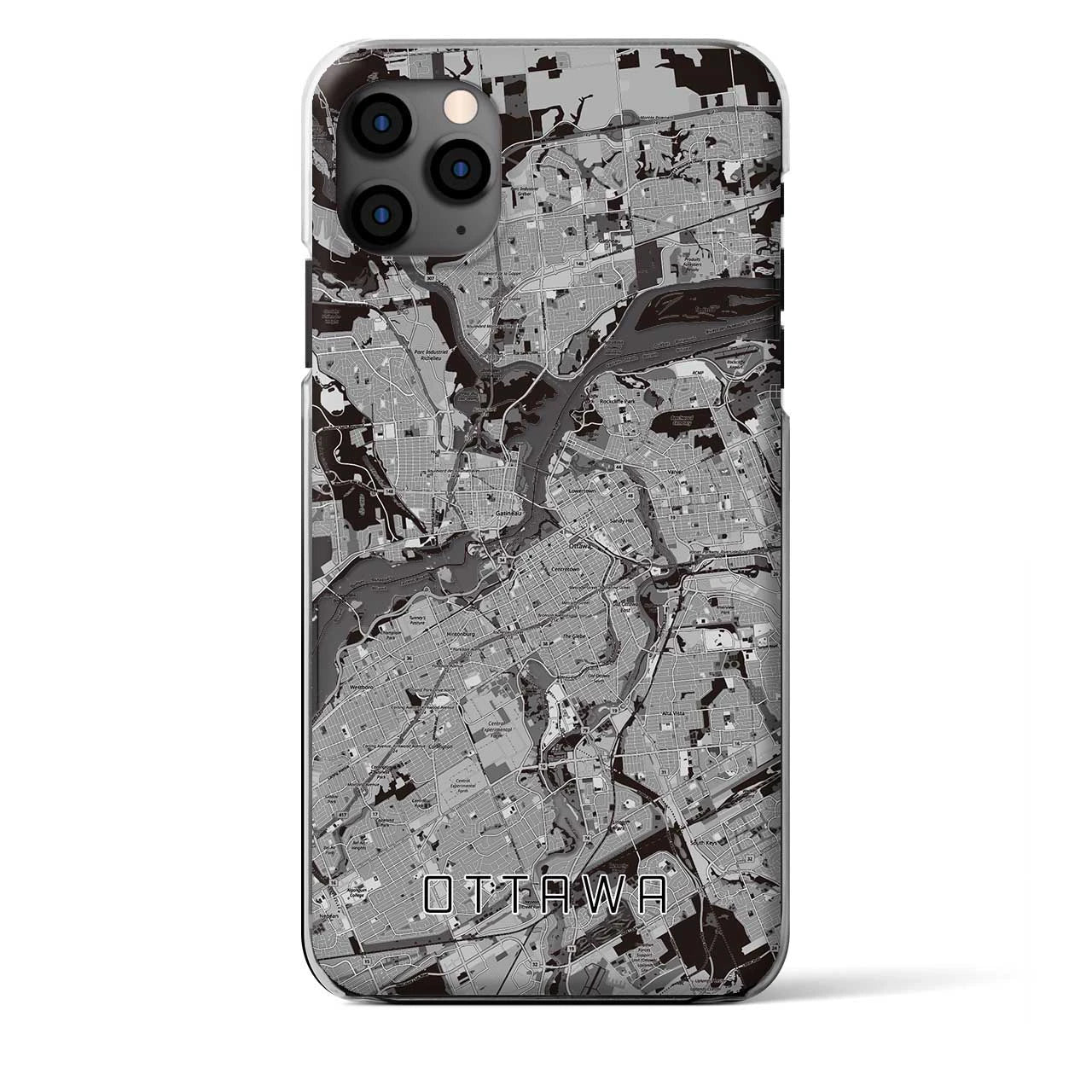 【オタワ(カナダ)】地図柄iPhoneケース(クリアタイプ)