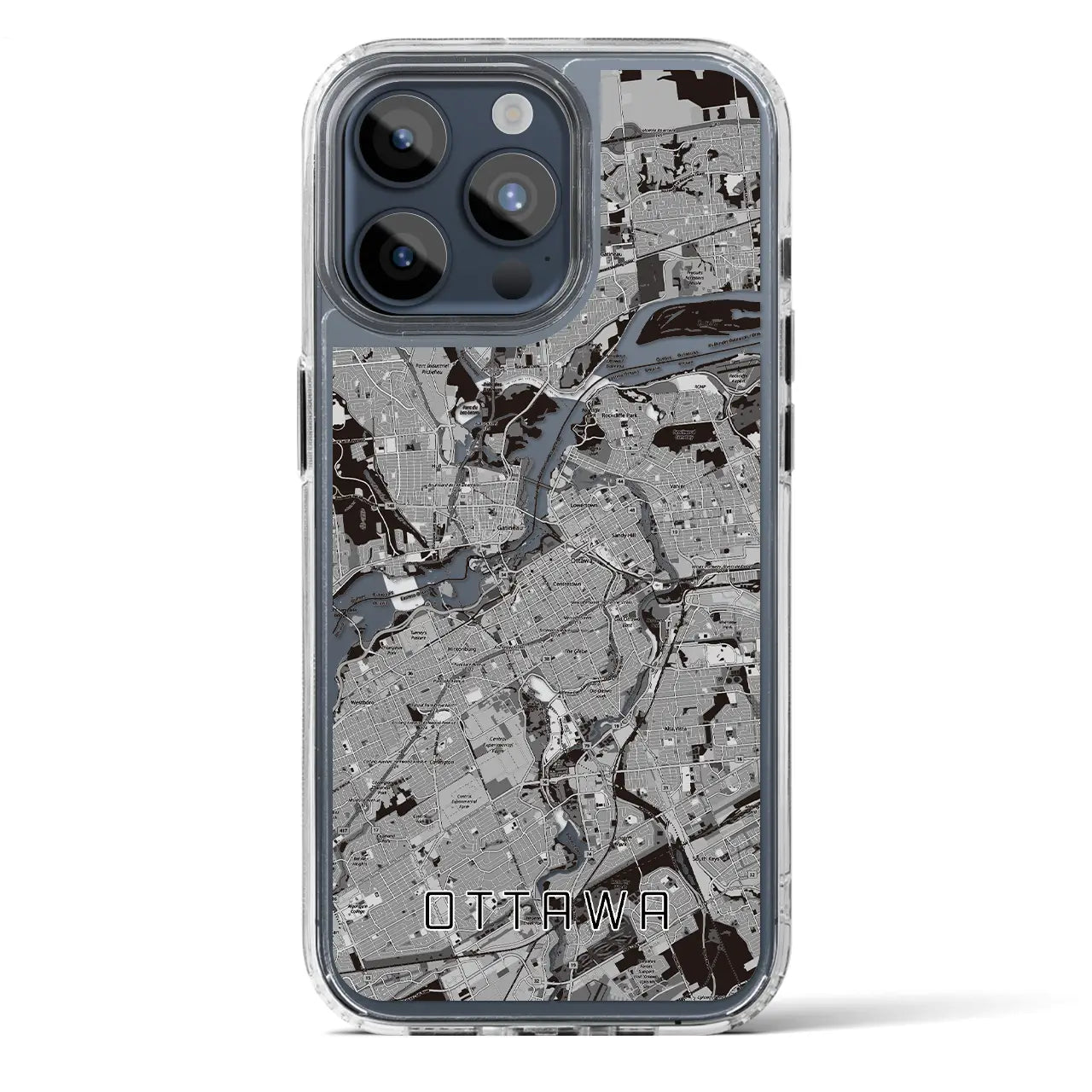 【オタワ(カナダ)】地図柄iPhoneケース(MagSafeタイプ)