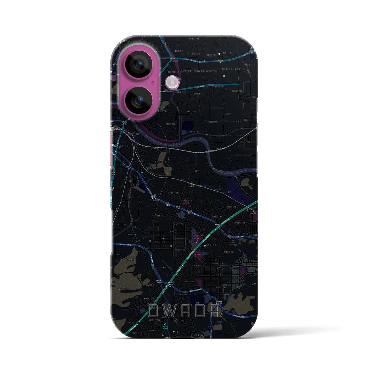 【大輪田(奈良県)】地図柄iPhoneケース(バックカバータイプ)