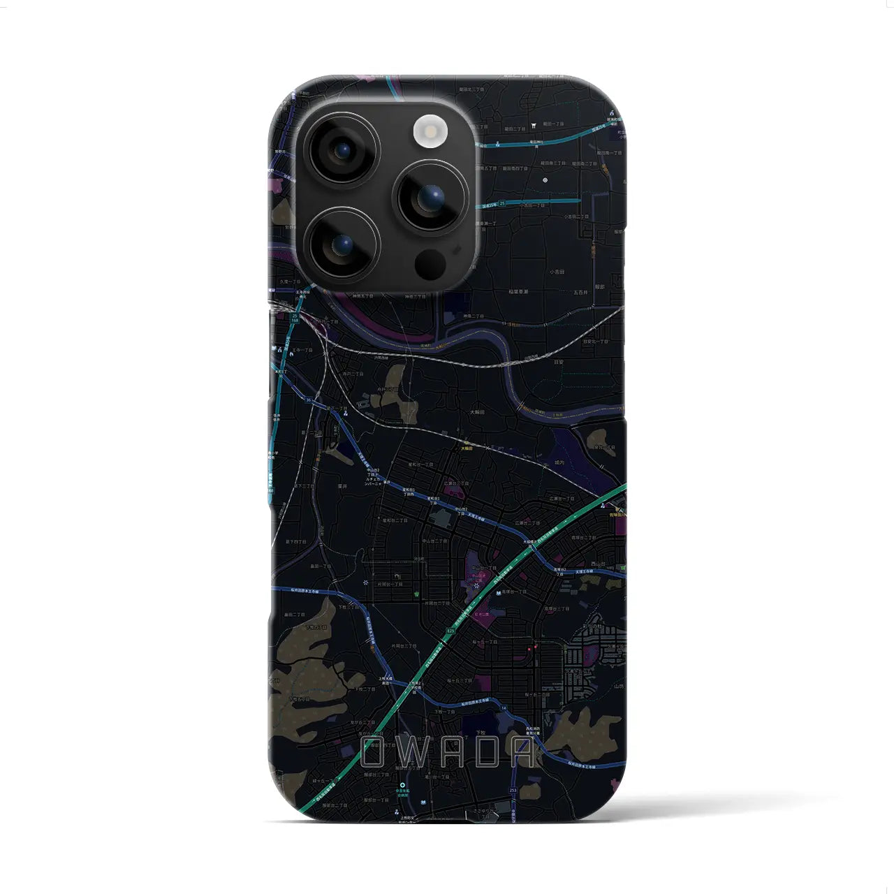 【大輪田(奈良県)】地図柄iPhoneケース(バックカバータイプ)