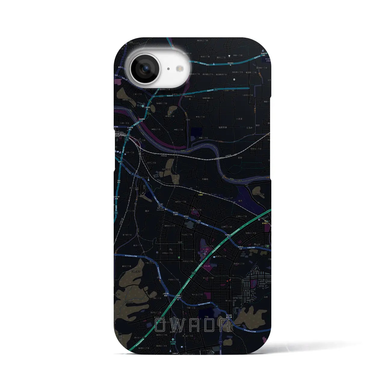 【大輪田(奈良県)】地図柄iPhoneケース(バックカバータイプ)