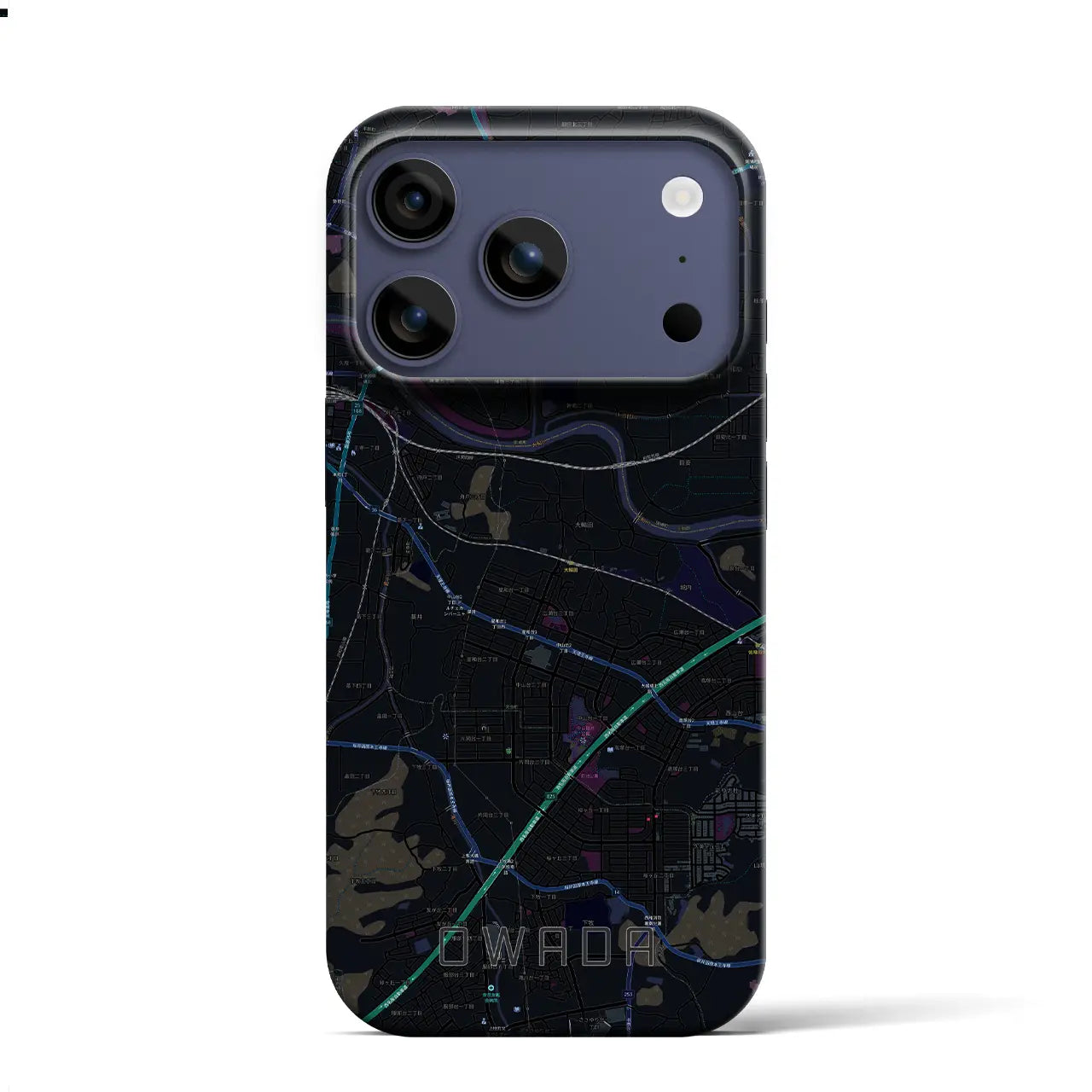 【大輪田(奈良県)】地図柄iPhoneケース(バックカバータイプ)