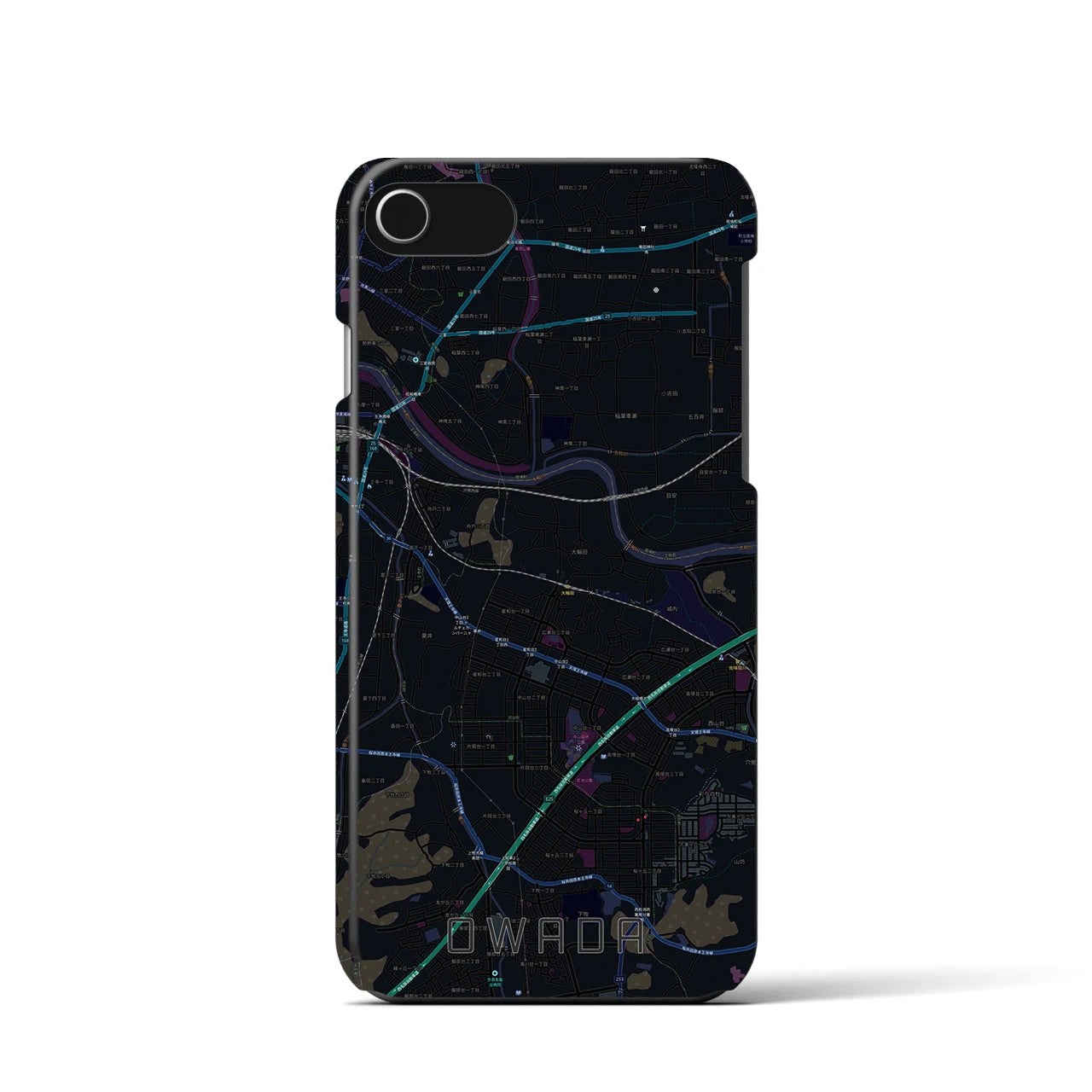 【大輪田(奈良県)】地図柄iPhoneケース(バックカバータイプ)