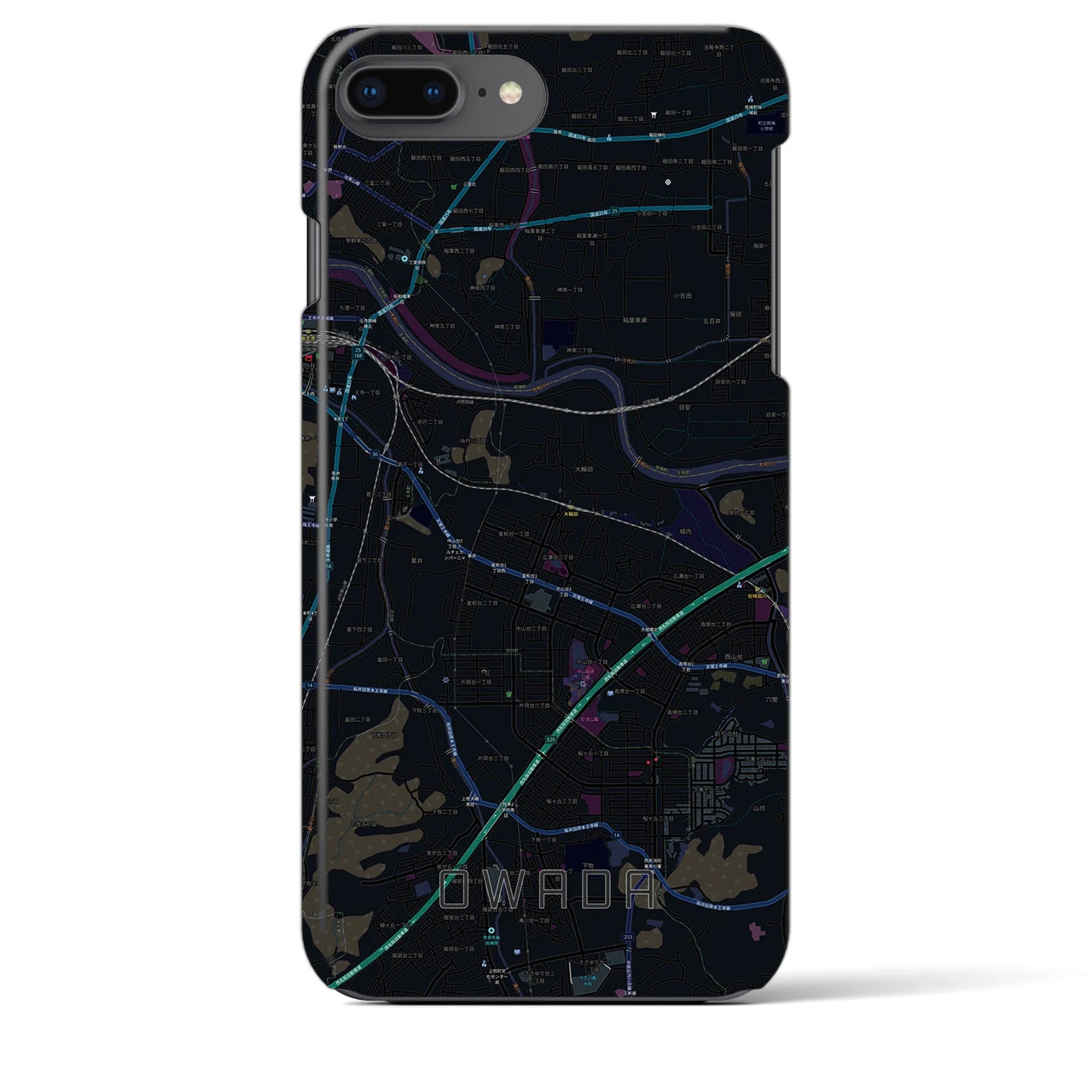 【大輪田(奈良県)】地図柄iPhoneケース(バックカバータイプ)