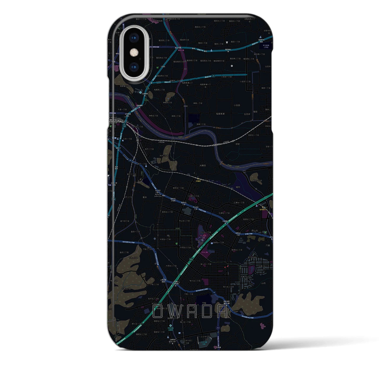 【大輪田(奈良県)】地図柄iPhoneケース(バックカバータイプ)