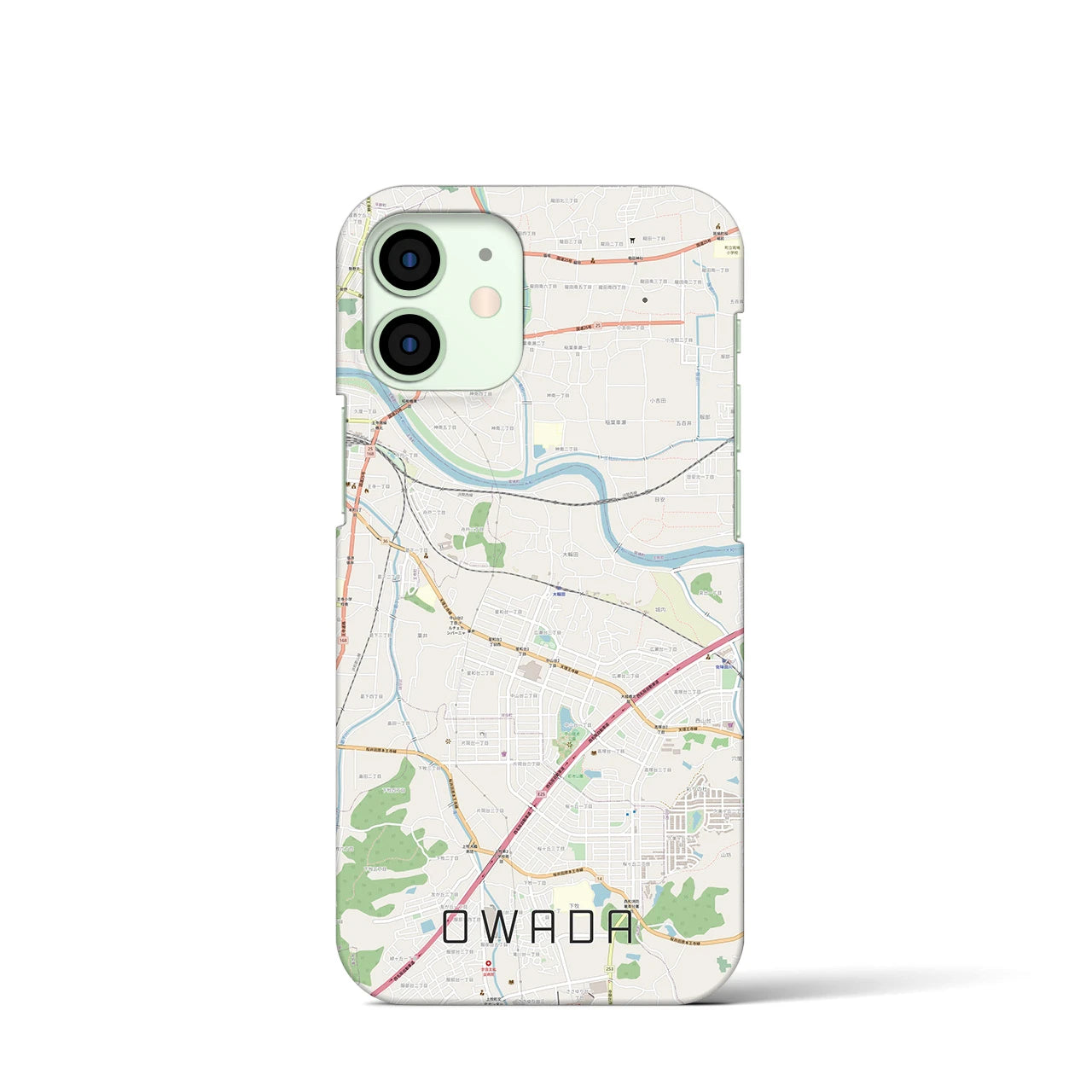 【大輪田(奈良県)】地図柄iPhoneケース(バックカバータイプ)