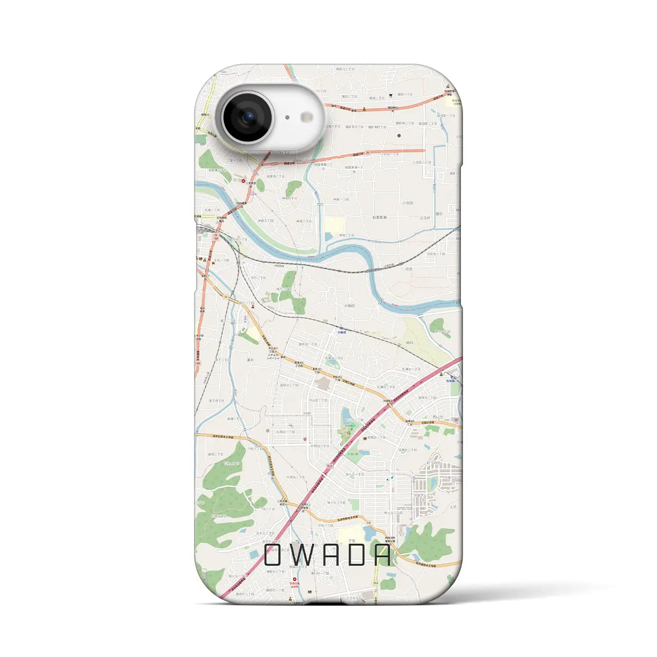 【大輪田(奈良県)】地図柄iPhoneケース(バックカバータイプ)