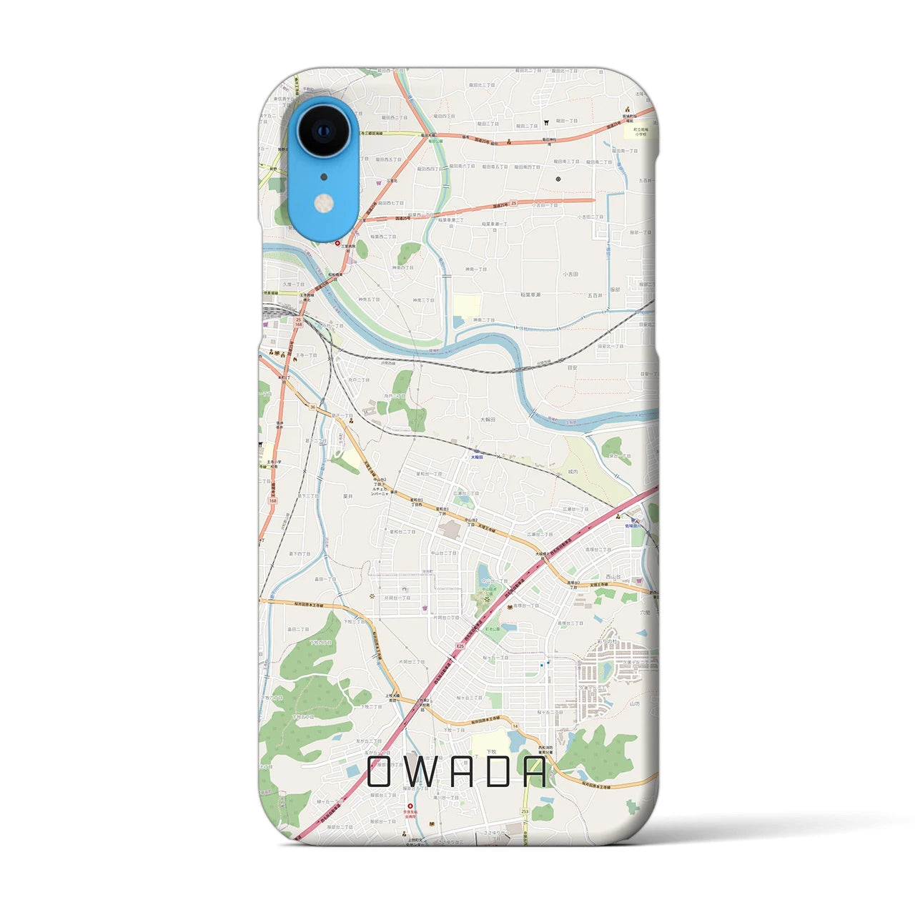 【大輪田(奈良県)】地図柄iPhoneケース(バックカバータイプ)