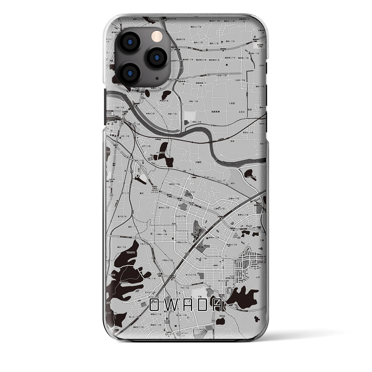 【大輪田(奈良県)】地図柄iPhoneケース(クリアタイプ)