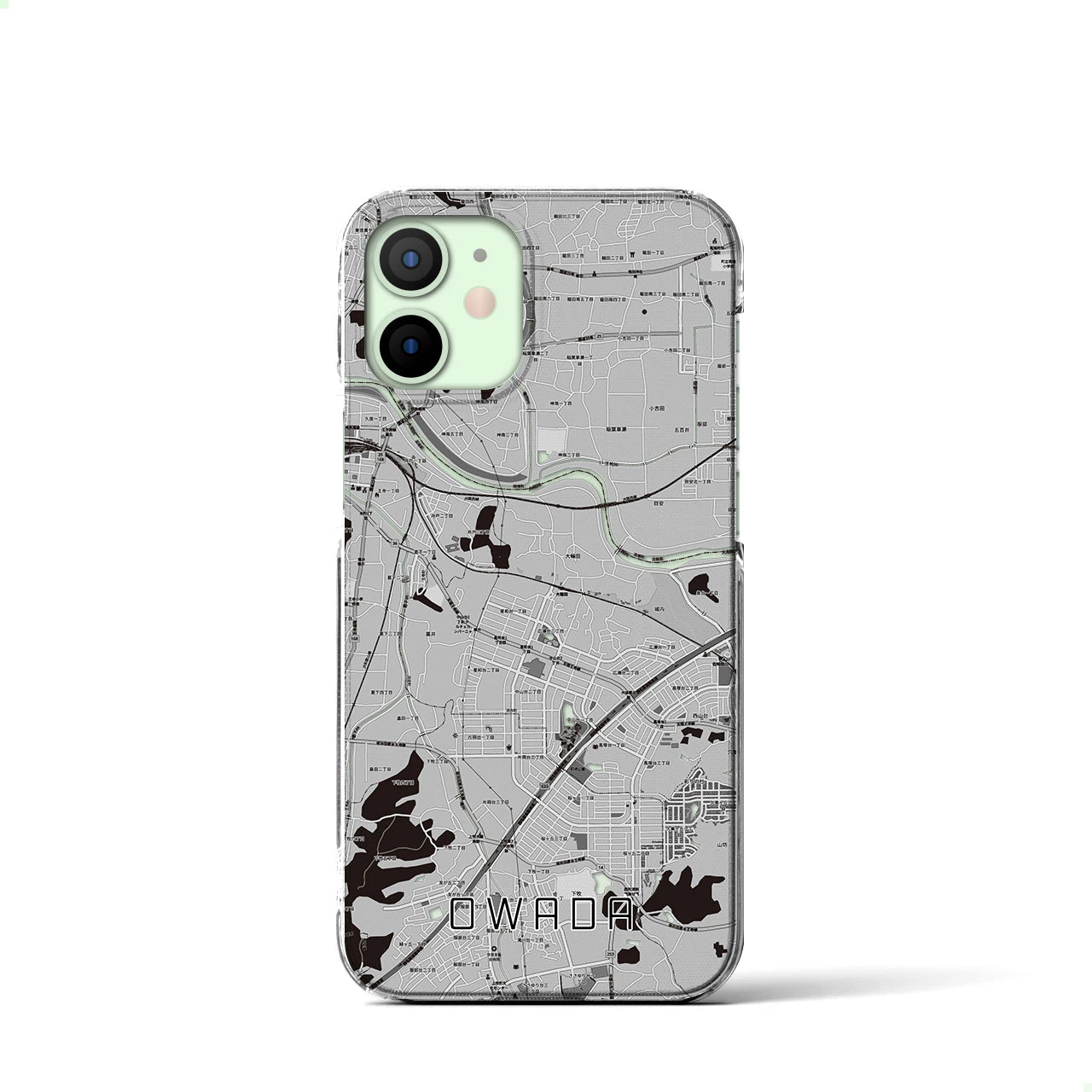 【大輪田(奈良県)】地図柄iPhoneケース(クリアタイプ)