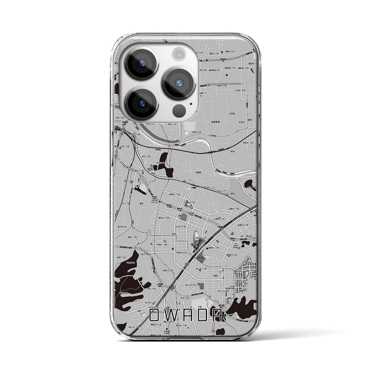 【大輪田(奈良県)】地図柄iPhoneケース(クリアタイプ)