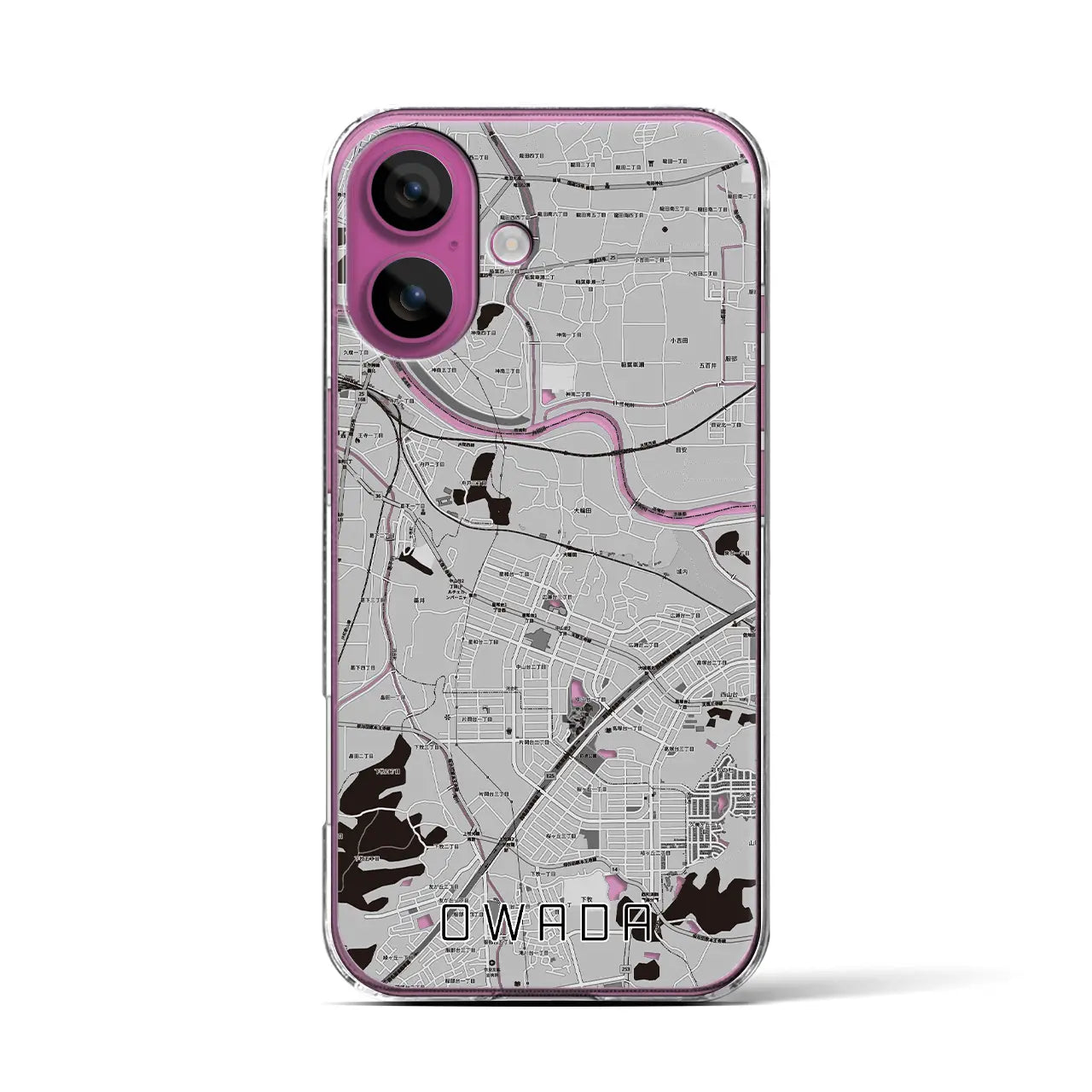 【大輪田(奈良県)】地図柄iPhoneケース(クリアタイプ)