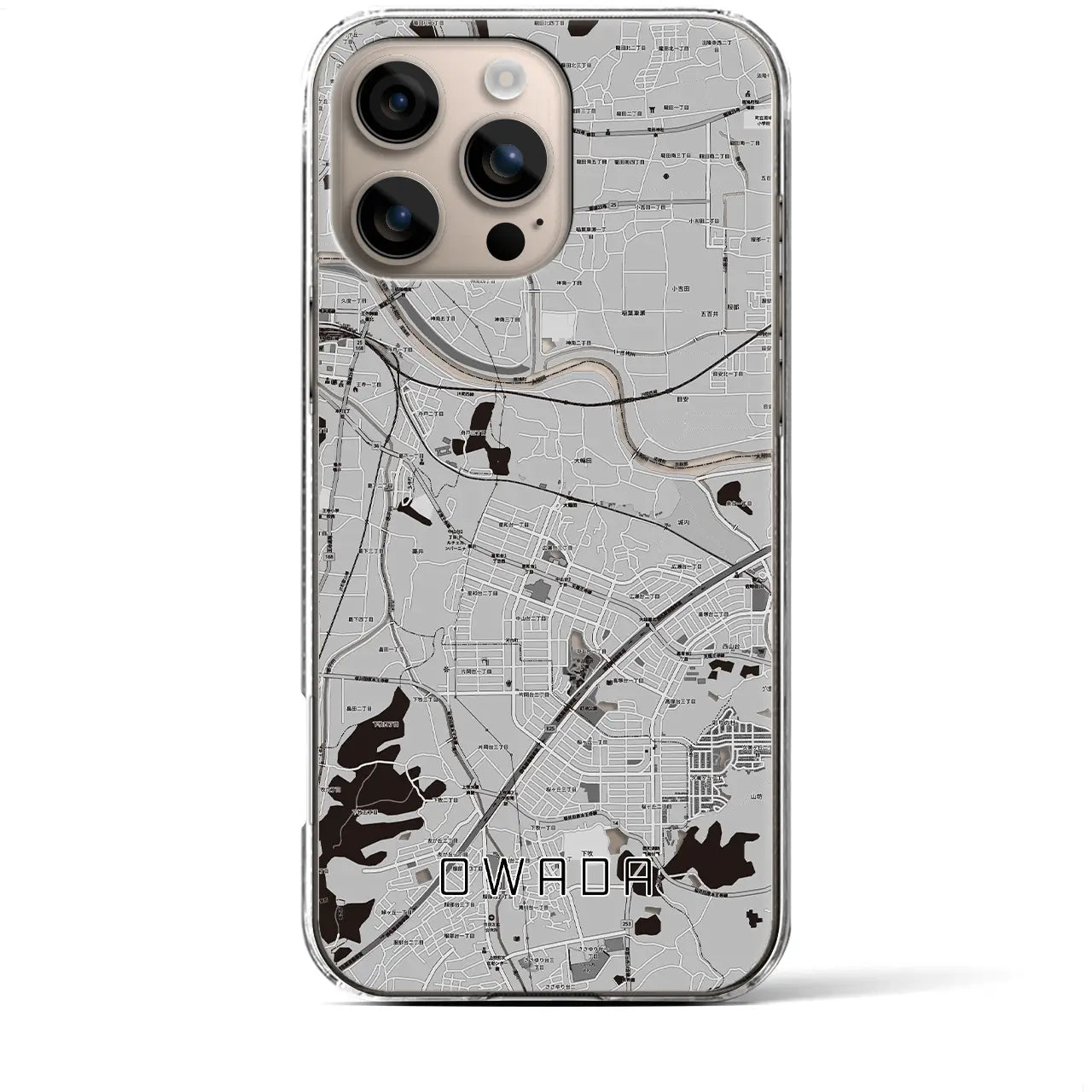 【大輪田(奈良県)】地図柄iPhoneケース(クリアタイプ)