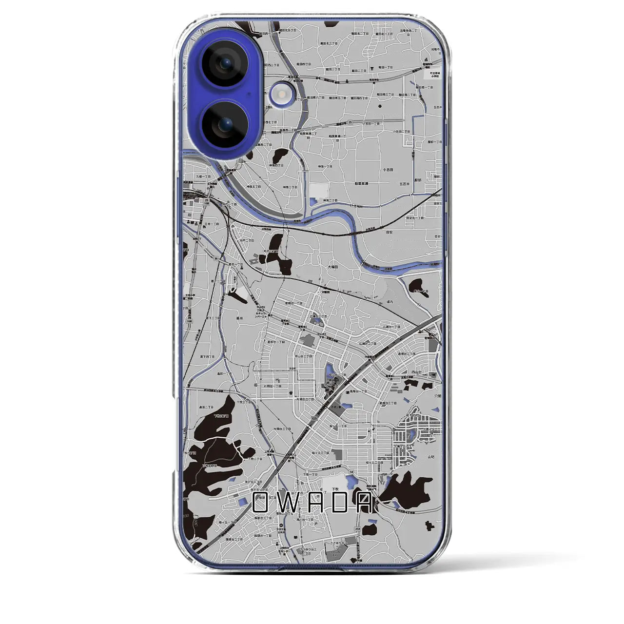 【大輪田(奈良県)】地図柄iPhoneケース(クリアタイプ)