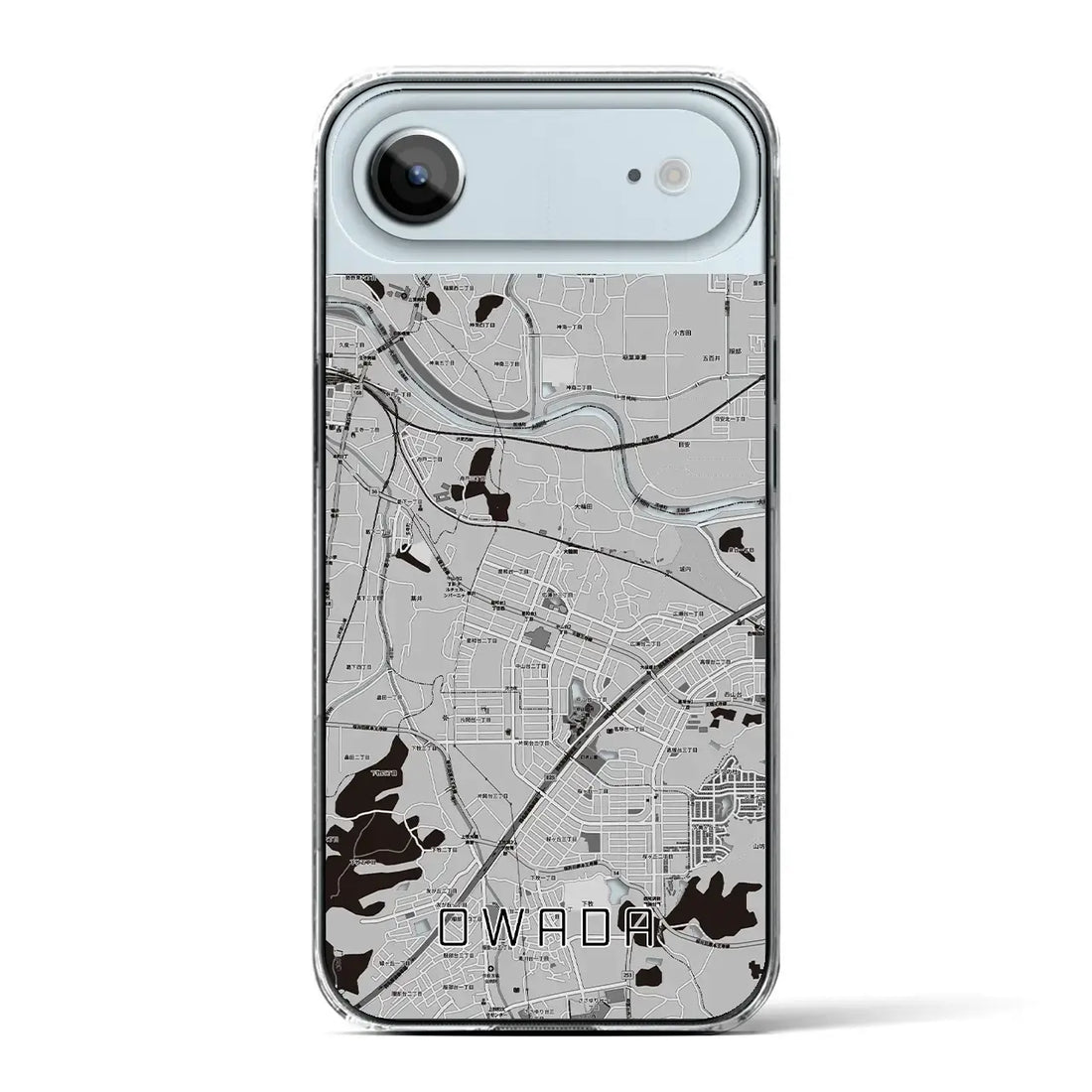 【大輪田(奈良県)】地図柄iPhoneケース(クリアタイプ)