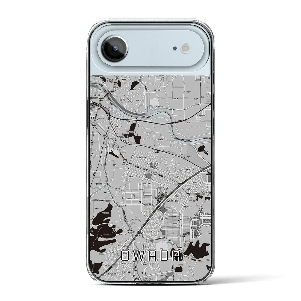 【大輪田(奈良県)】地図柄iPhoneケース(クリアタイプ)